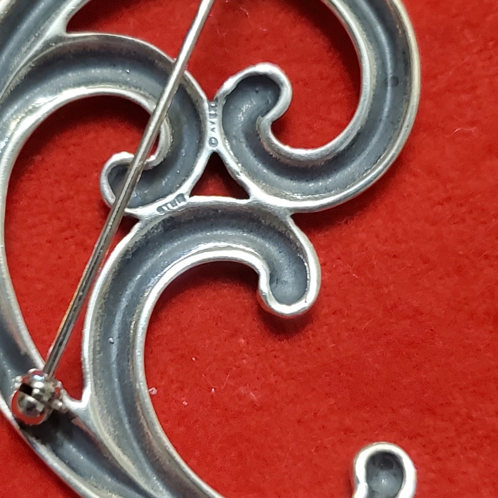 Large Retired James Avery Scroll Style Brooch - image 3